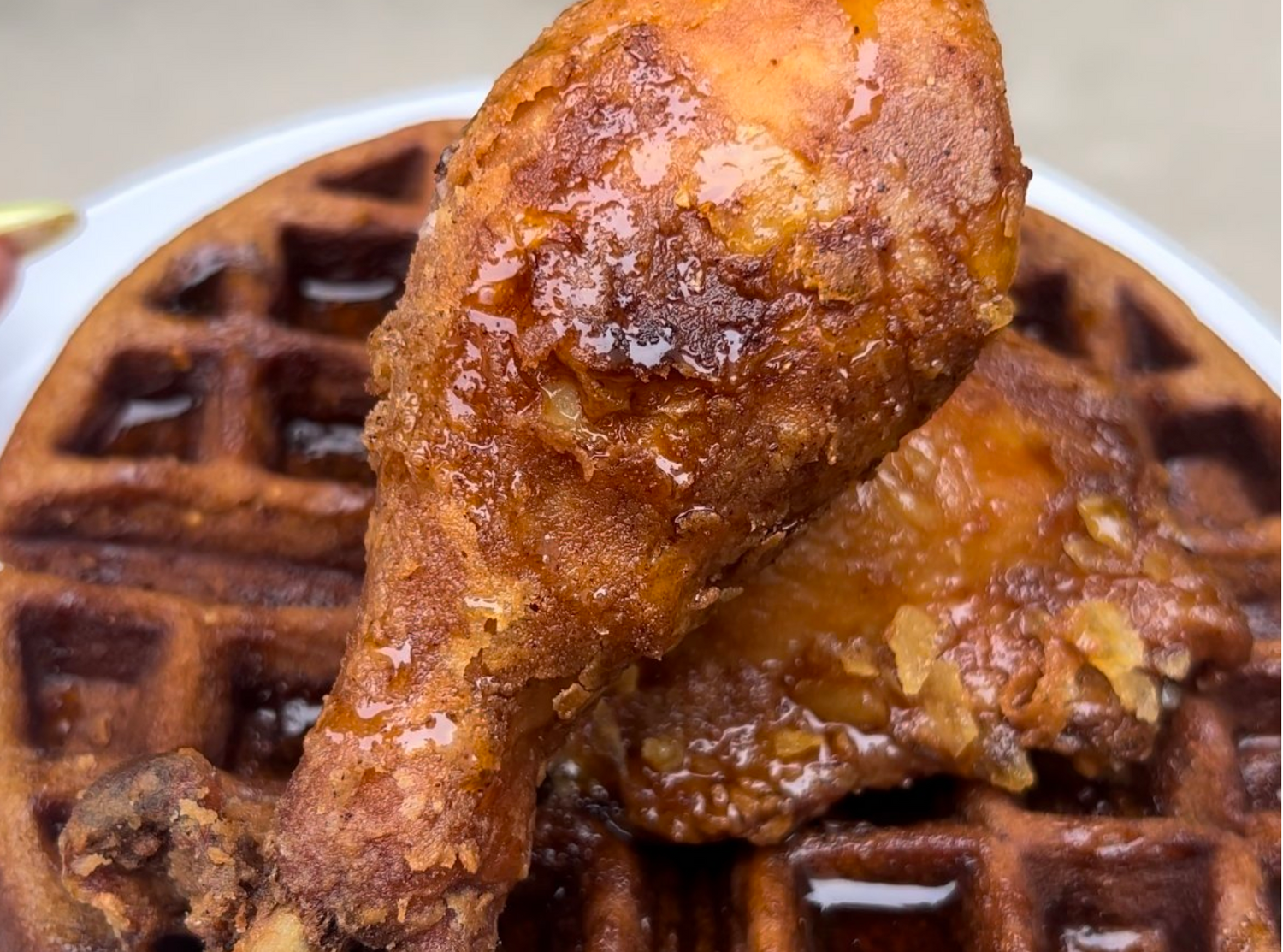 Chicken & Molasses Waffles